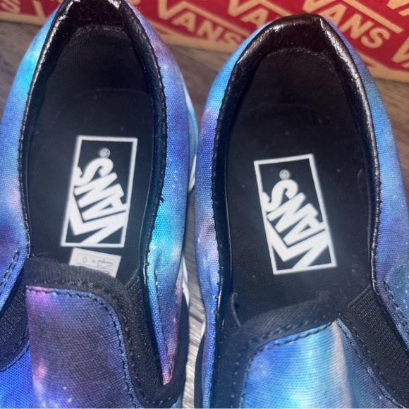 Vans Cosmic Blue Slip-On Shoes Sz 7 - Picture 5 of 9